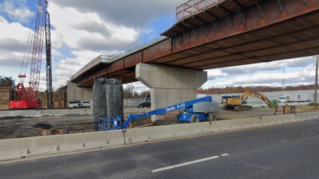 A reinforced concrete pier sitting on a H-pile supported footing was designed to replace the existing pier.November, 2021